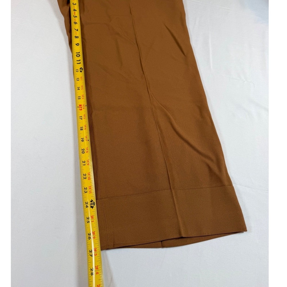 Sezane Damon Camel Brown Wide Leg Ankle Trousers Pants Size 44 S232PAN030M - Picture 5 of 10